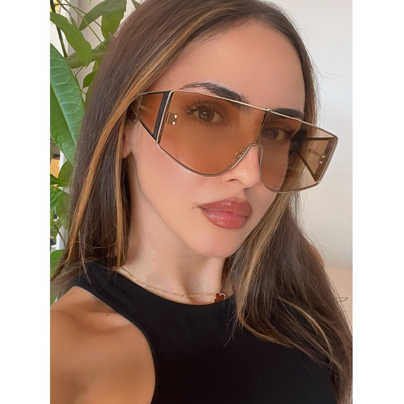 NEW Dolce Gabbana DG2305 Beige Gold Shield Sunglasses main image 5